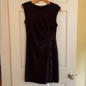 Saks Fifth Avenue- Navy faux suede dress